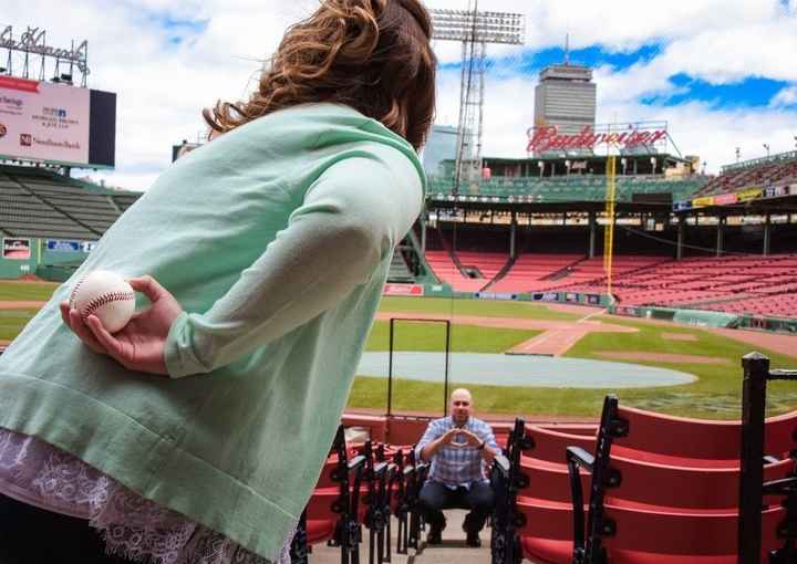 Engagement Photos from Fenway Park-UPDATED with good ones!