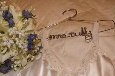 Just got my wedding hanger from Etsy seller LilaFrances! (pic)