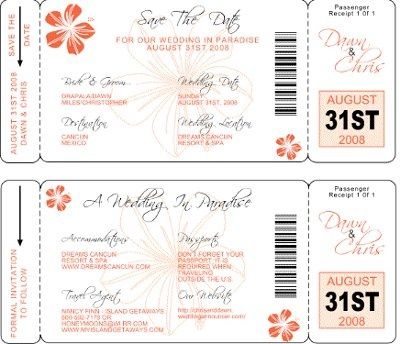 Boarding Pass Invitations