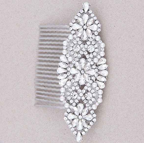Crystal hair comb