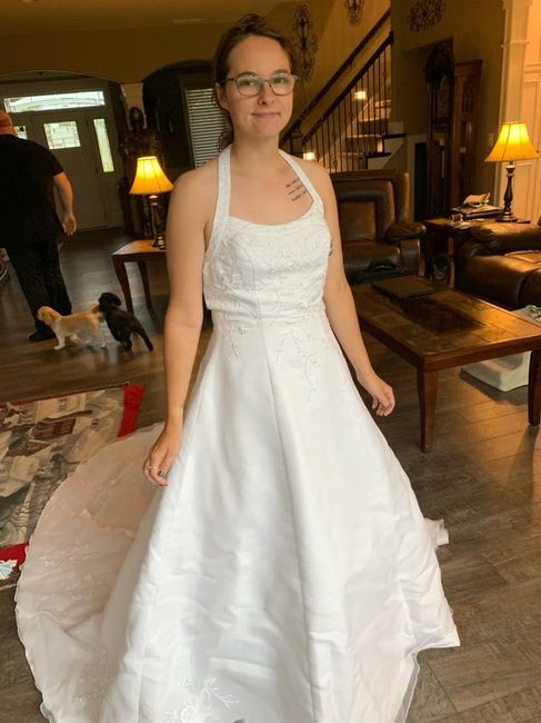 i said i would wear my mom's dress... 3