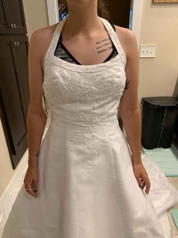 i said i would wear my mom's dress... - 1