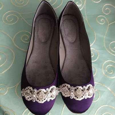 Purple wedding sales shoes flats