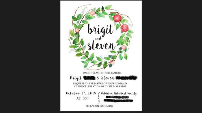 Do your invitations match the theme or vibe you are going for??