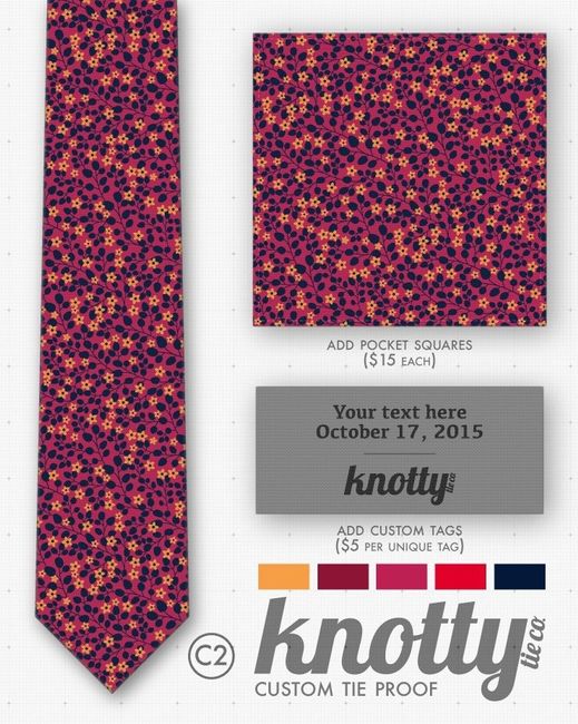 Custom ties for Groom and Groomsmen?