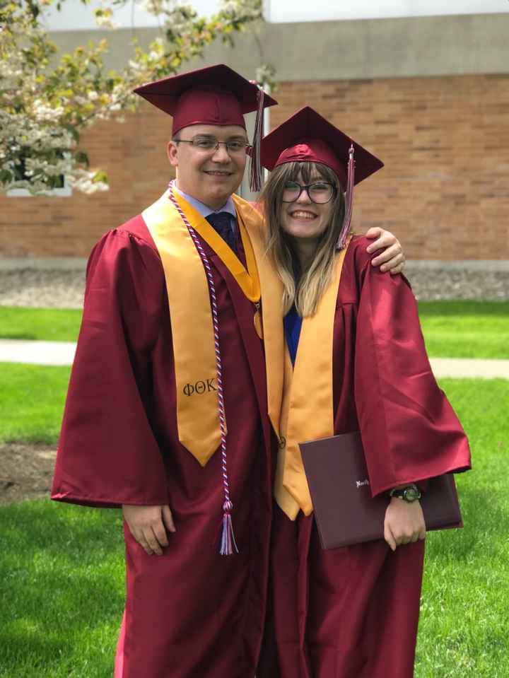 Fiancé and I graduating from college!!!