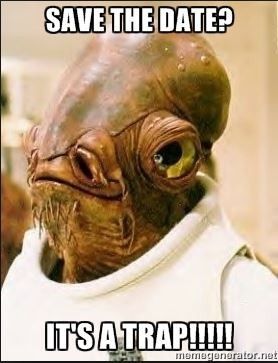 PSA For New Brides -- Don't Do Save The Dates!!