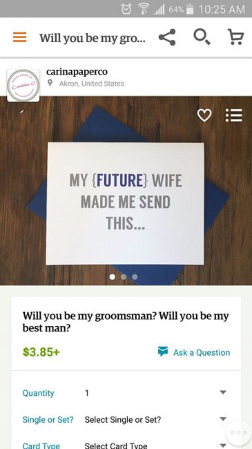 6months out. No groomsmen