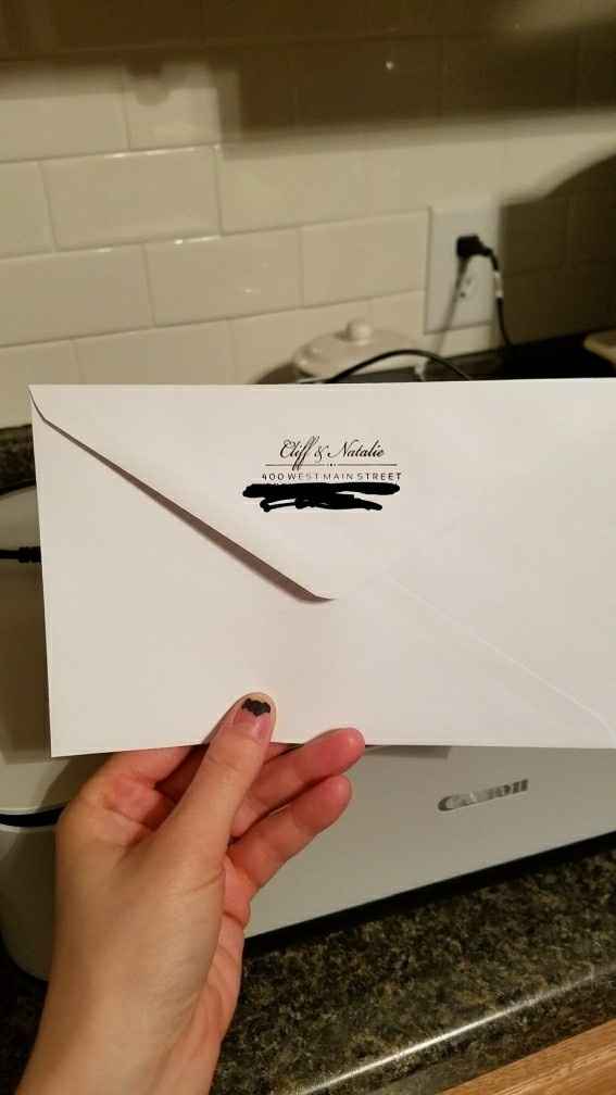 Return address stamp