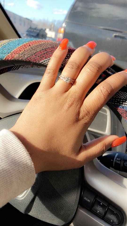 This is mine, engaged april 2018. Our big day will be August 2019