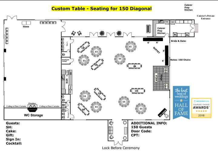 Wedding Reception Floor plan - 1