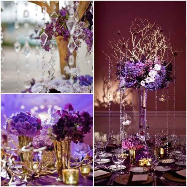 Wedding Colors Purple Black and Gold