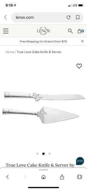 Engraved Cake and Knife Server Set 1