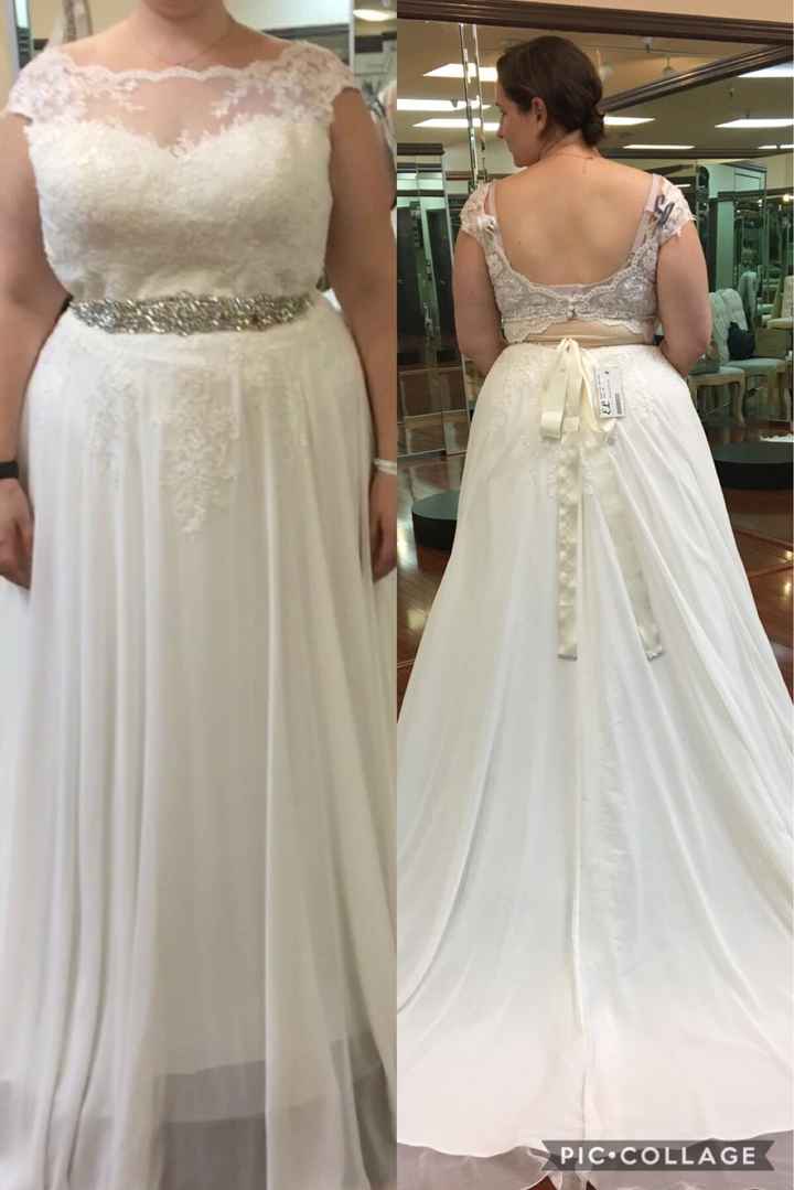 Does your wedding dress have lace, beading, or both? - 1