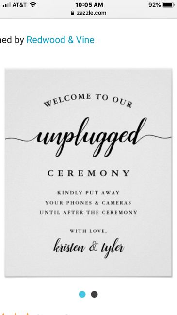 Unplugged Ceremony Signs? 1