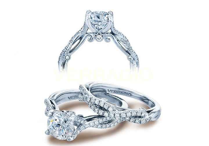 Does anyone have a twisted band diamond engagement ring? And what kind of wedding band did you get?