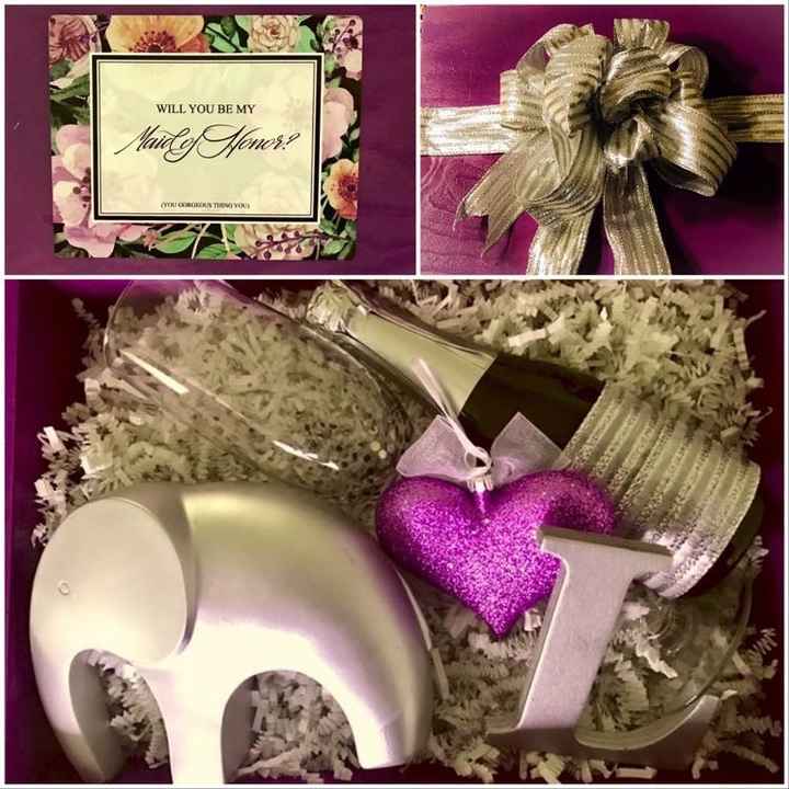 Wedding party asking