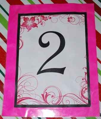 TABLE NUMBERS????