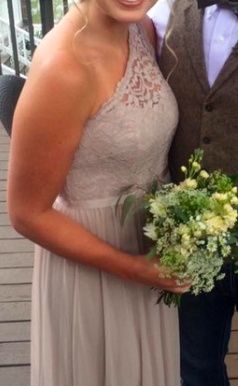 Davids bridal biscotti dress discount