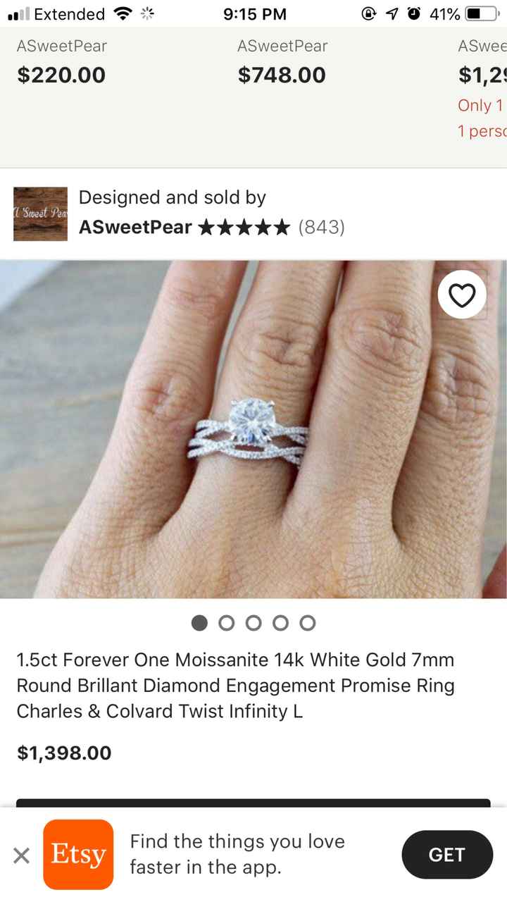 Wedding band that goes with my engagement ring - 1