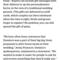 A pizza registry, seriously?