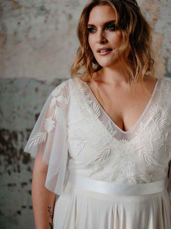 Adding straps (thicker) to cover some of my back, with a flutter sleeve - 3