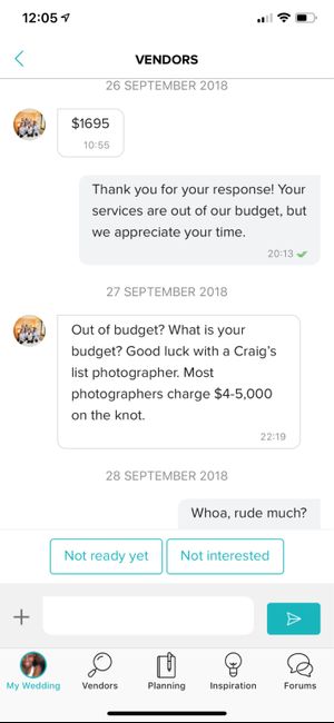 One company being negative about the other? 1