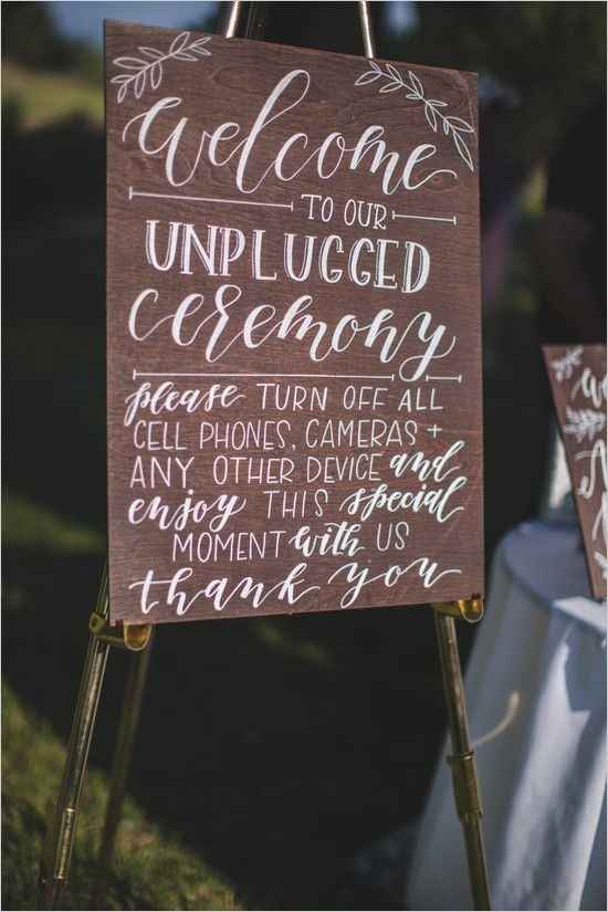 Ceremony Etiquette - unplugged ceremony