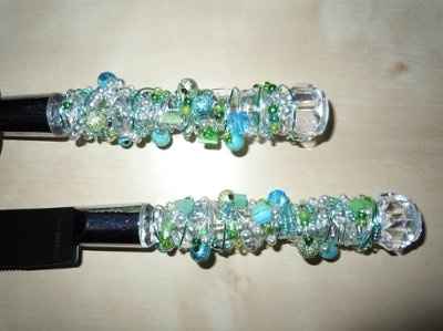 Is anyone decorating their flutes and serving set?  If so, could you post pics please