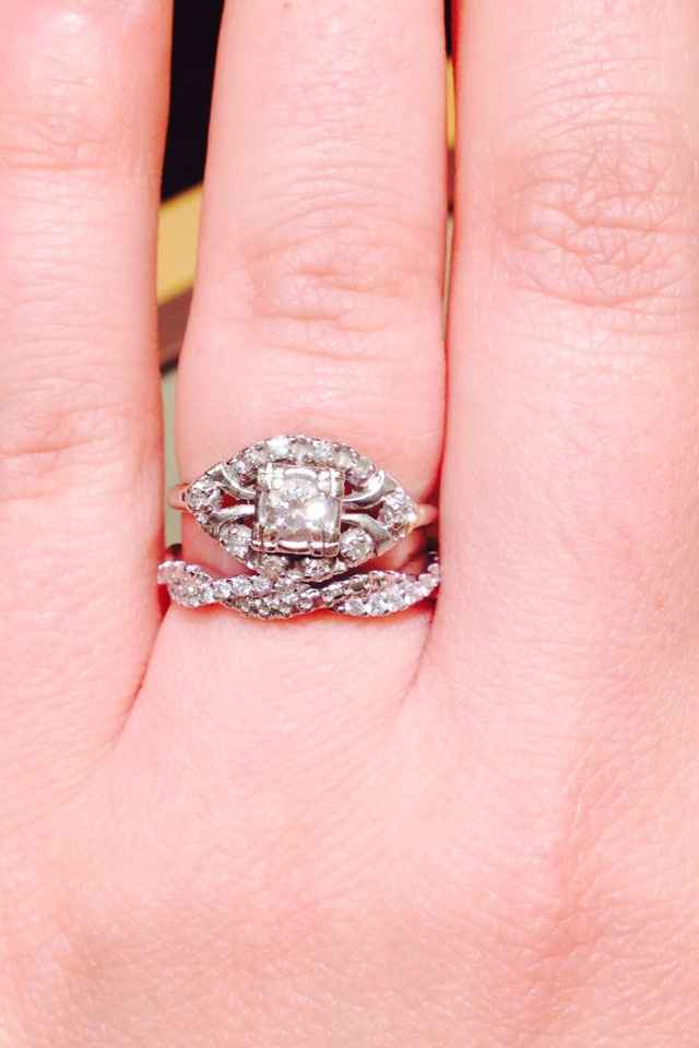 show me your wedding band e-ring combos! :D