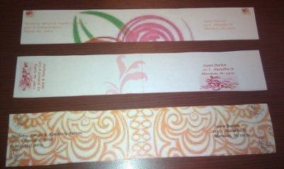 Are you using labels for your invitations?  ***Update --- Trying to DIY ** PIC attached