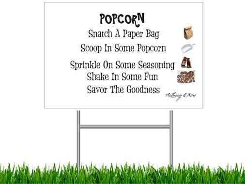 Hopefully This is my Last VP Purchase....Popcorn Bar Sign & Labels  ** Update-another pic **