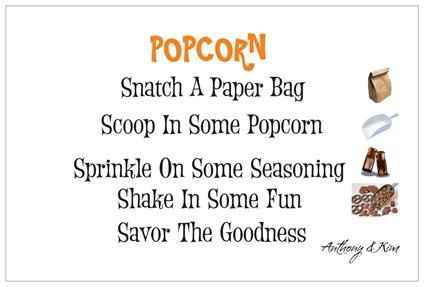 Hopefully This is my Last VP Purchase....Popcorn Bar Sign & Labels  ** Update-another pic **