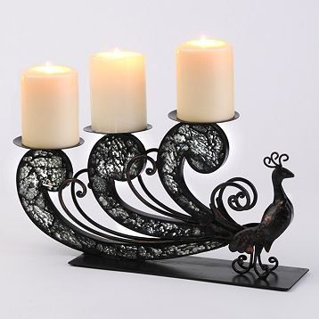 Awesome Candle Centerpiece Finds @ Kirklands...one is a Peacock.....others are for any theme.