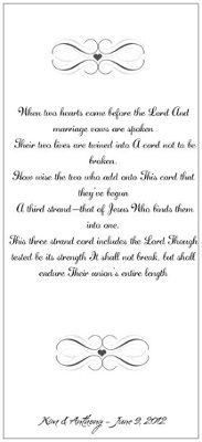 Cord of Three Strands VP Rack Card Design