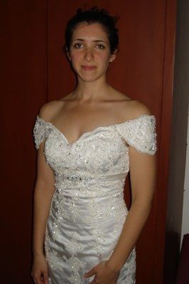 My dress, at last!!  Bought, paid for, brought home, photographed!