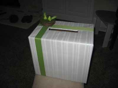 Our DIY woodland themed escort cards, card box, and wedding tree
