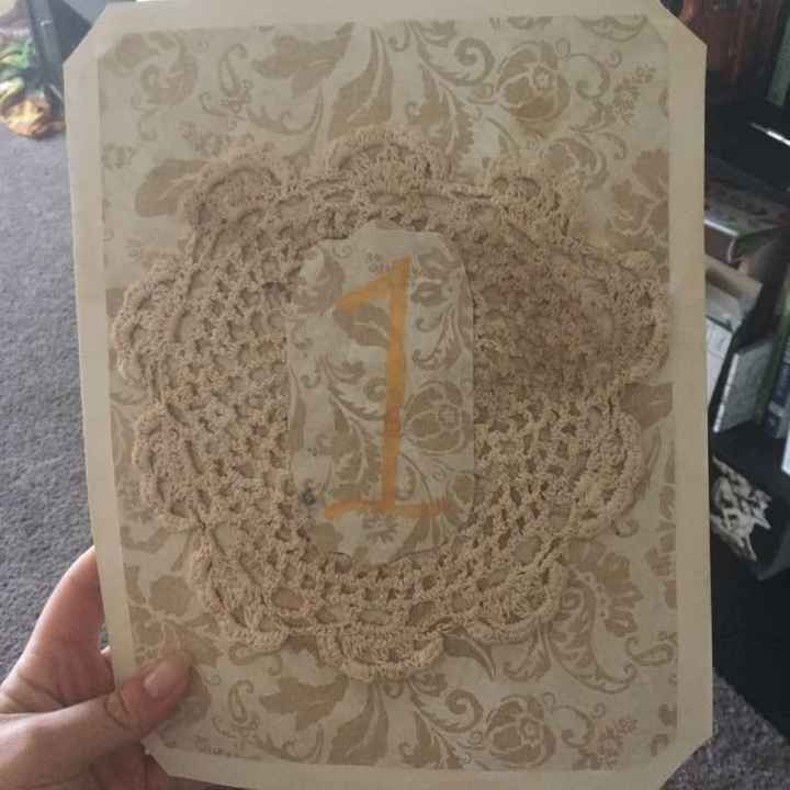 DIY Table number cards