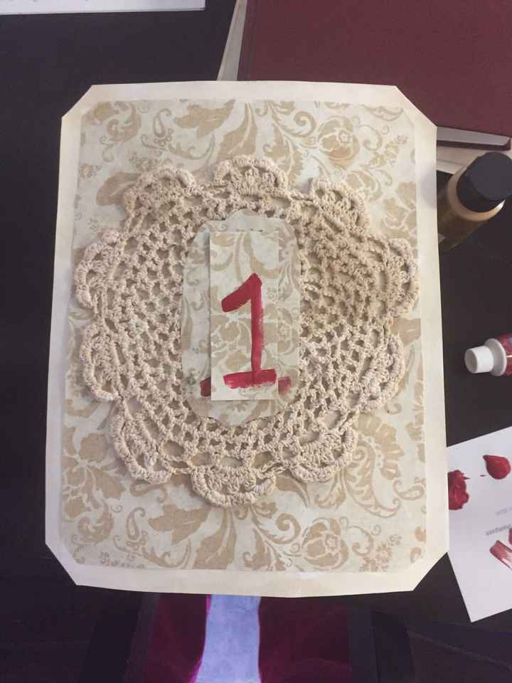 DIY Table number cards
