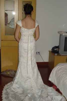 My dress, at last!!  Bought, paid for, brought home, photographed!