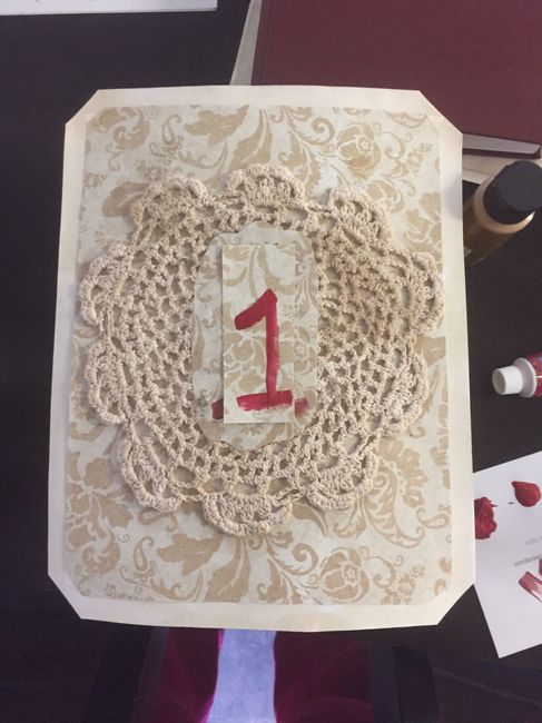 DIY Table number cards