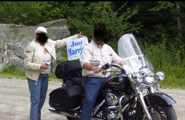 Wedding attire. Both rie motorcycles - 2