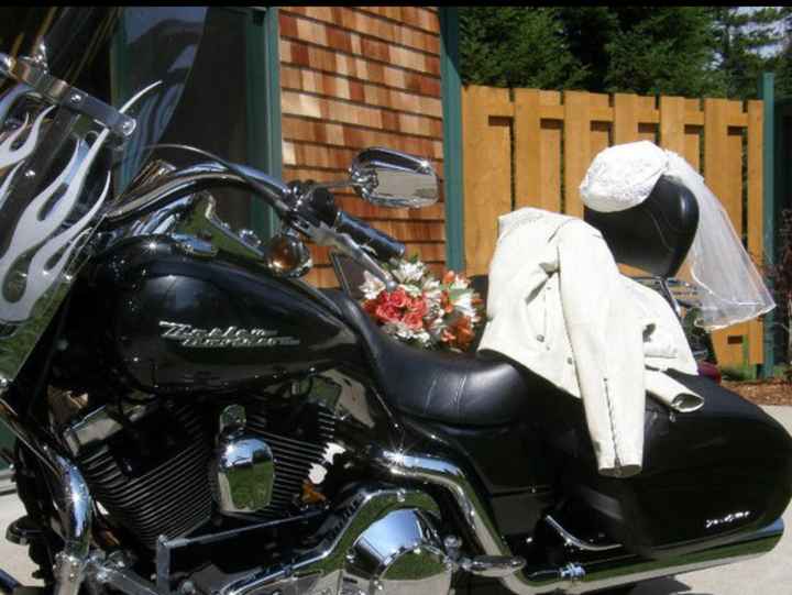 Wedding attire. Both rie motorcycles - 3