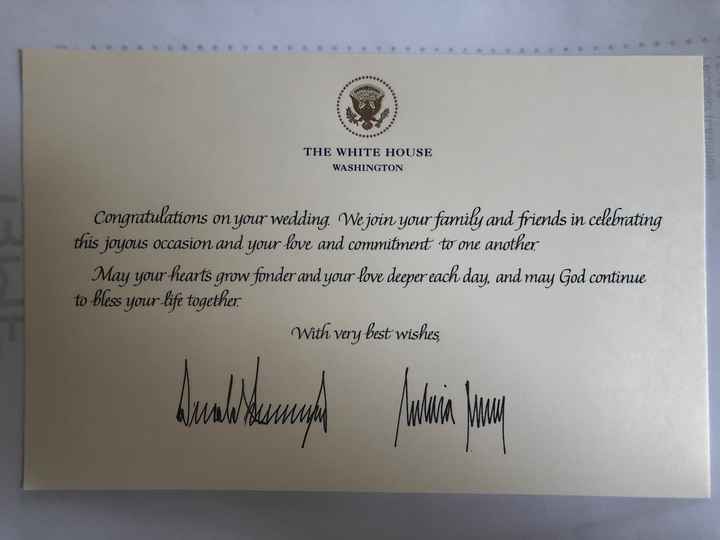 We received a card from the White House - 1