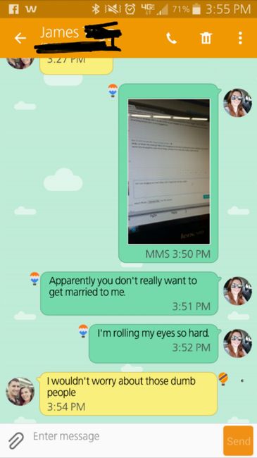 Before you were engaged?