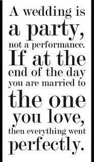 How to calm down the the Bride-to-be?