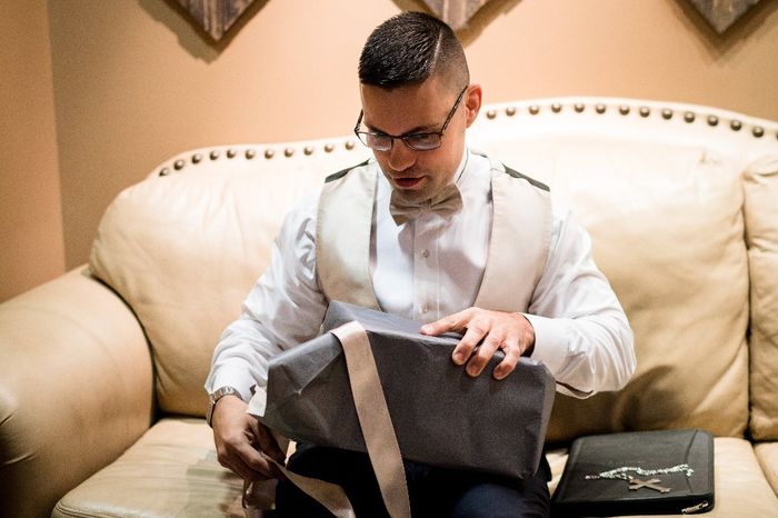 Opening his Wedding Gift
