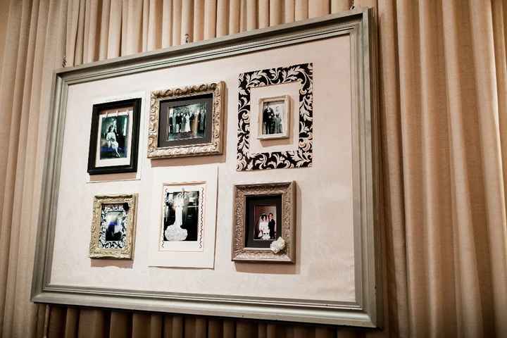 Wedding Memory Wall w/ Old Family Photos
