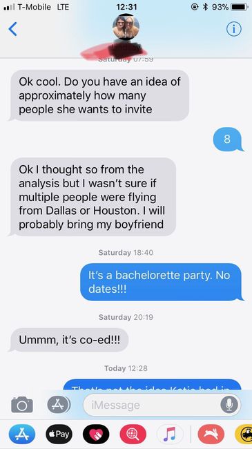 Bachelorette planning drama? 1