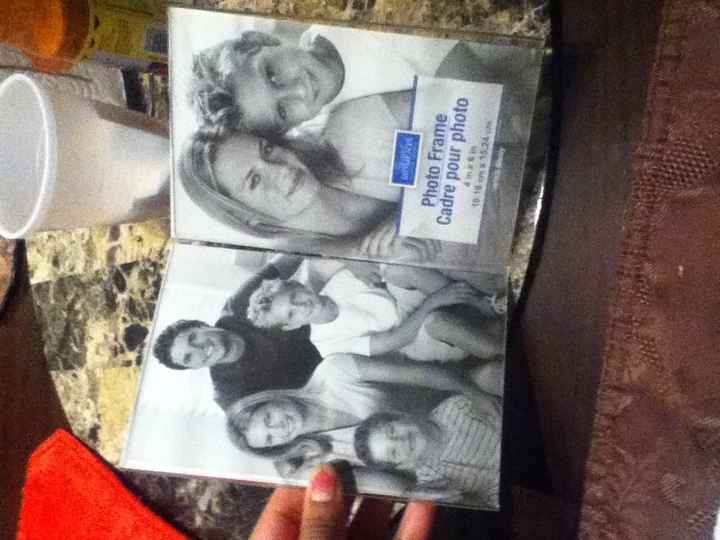 Photo frame table numbers